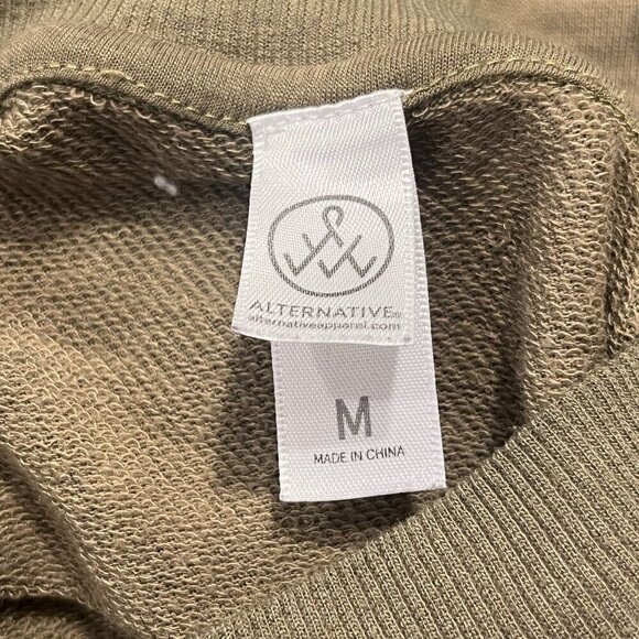 ALTERNATIVE APPAREL Women's Green Camo Crewneck Sweatshirt Size M - Picture 3 of 4